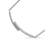 10K White Gold  1/10 Ct.Tw. Diamond Fashion Necklace