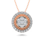 14K Rose Gold Diamond 1/3 Ct.Tw. Fashion Pendant