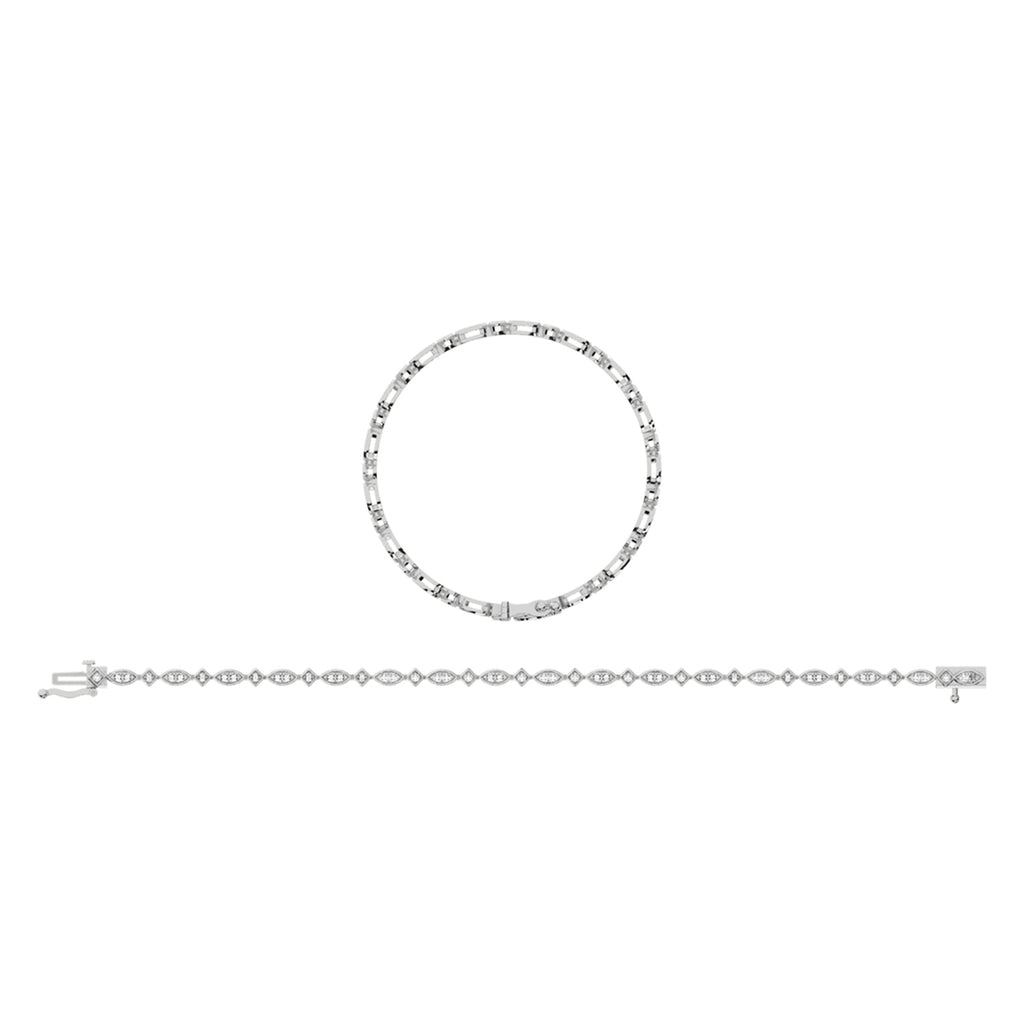 10K White Gold Diamond 1 Ct.Tw. Fashion Bracelet