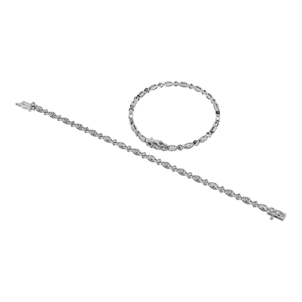 10K White Gold Diamond 1 Ct.Tw. Fashion Bracelet