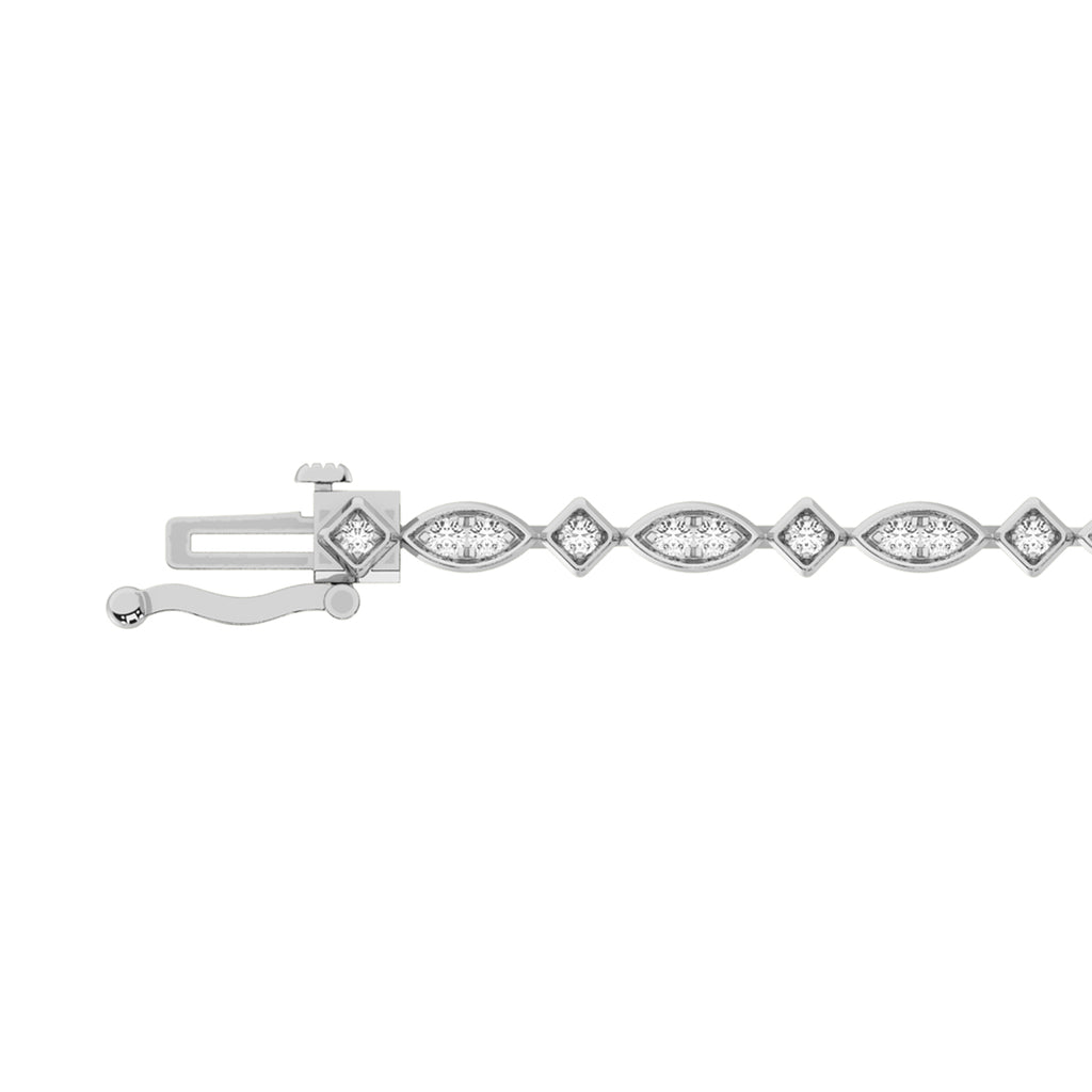 10K White Gold Diamond 1 Ct.Tw. Fashion Bracelet
