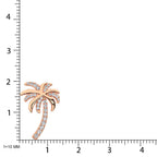 14K Rose Gold Diamond 1/4 Ct.Tw Palm Tree Pendant