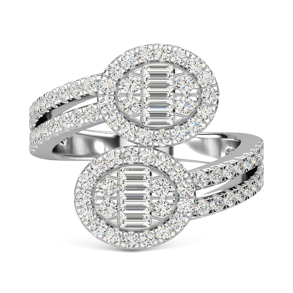 14K White Gold Diamond 1 Ct.Tw. Fashion Ring