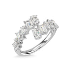 14K White Gold Diamond 1 3/4 Ct.Tw Fashion Ring