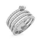 14K White Gold Diamond 1 3/8 Ct.Tw. Fashion Ring