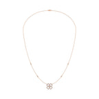 14K Rose Gold Diamond 1/3 Ct.Tw. Flower Necklace (18 inches)