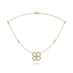 14K Yellow Gold Diamond 1/3 Ct.Tw. Flower Necklace (18 inches)