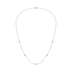 14K Rose Gold Diamond 1/6 Ct.Tw. Fashion Necklace (18 inches)