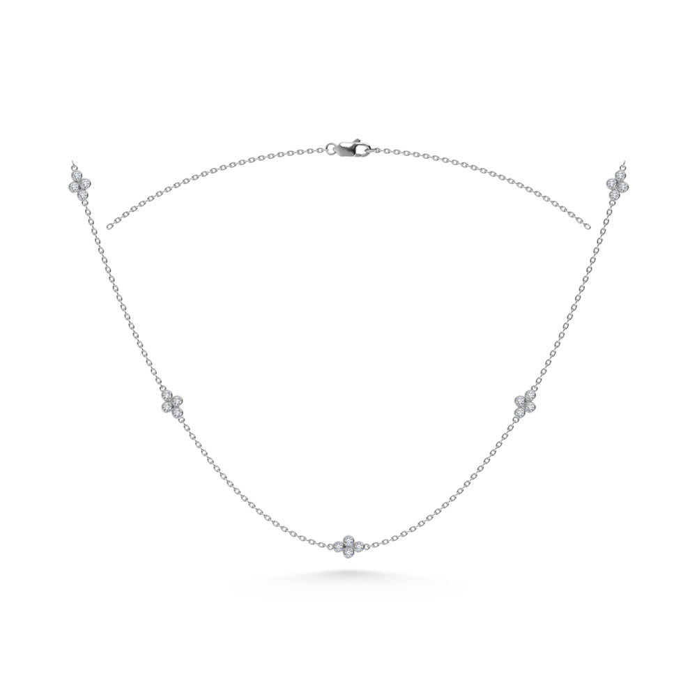 14K White Gold Diamond 1/6 Ct.Tw. Fashion Necklace (18 inches)