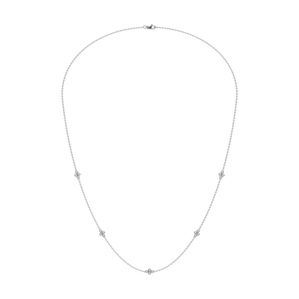 14K White Gold Diamond 1/6 Ct.Tw. Fashion Necklace (18 inches)