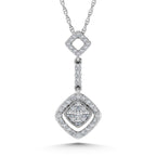 14K White Gold Diamond 1/4.Ct. Tw. Fashion Pendant