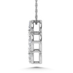 14K White Gold Diamond 1/8.Ct. Tw. Four Leaf Clover Pendant