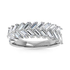 14K White Gold Diamond 1/3.Ct. Tw. Mens Machine Band