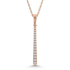 14K Rose Gold  1/5 Ct.Tw. Diamond Slide Pendant