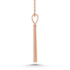 14K Rose Gold  1/5 Ct.Tw. Diamond Slide Pendant