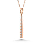 14K Rose Gold  1/5 Ct.Tw. Diamond Slide Pendant