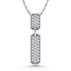 14K White Gold  1/5 Ct.Tw. Diamond Fashion Pendant