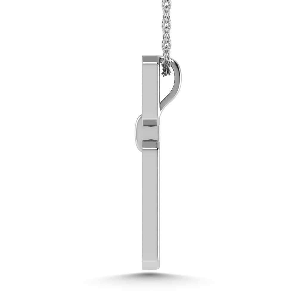 14K White Gold  1/5 Ct.Tw. Diamond Fashion Pendant