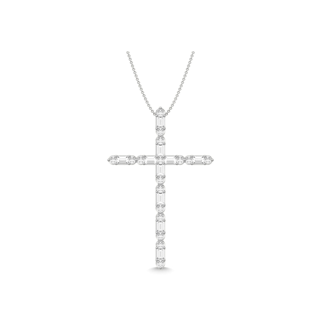 Diamond 1/4 Ct.Tw. Cross Pendant in 14K White Gold
