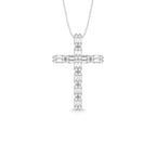 14K White Gold Diamond 1/2 Ct.Tw. Cross Pendant