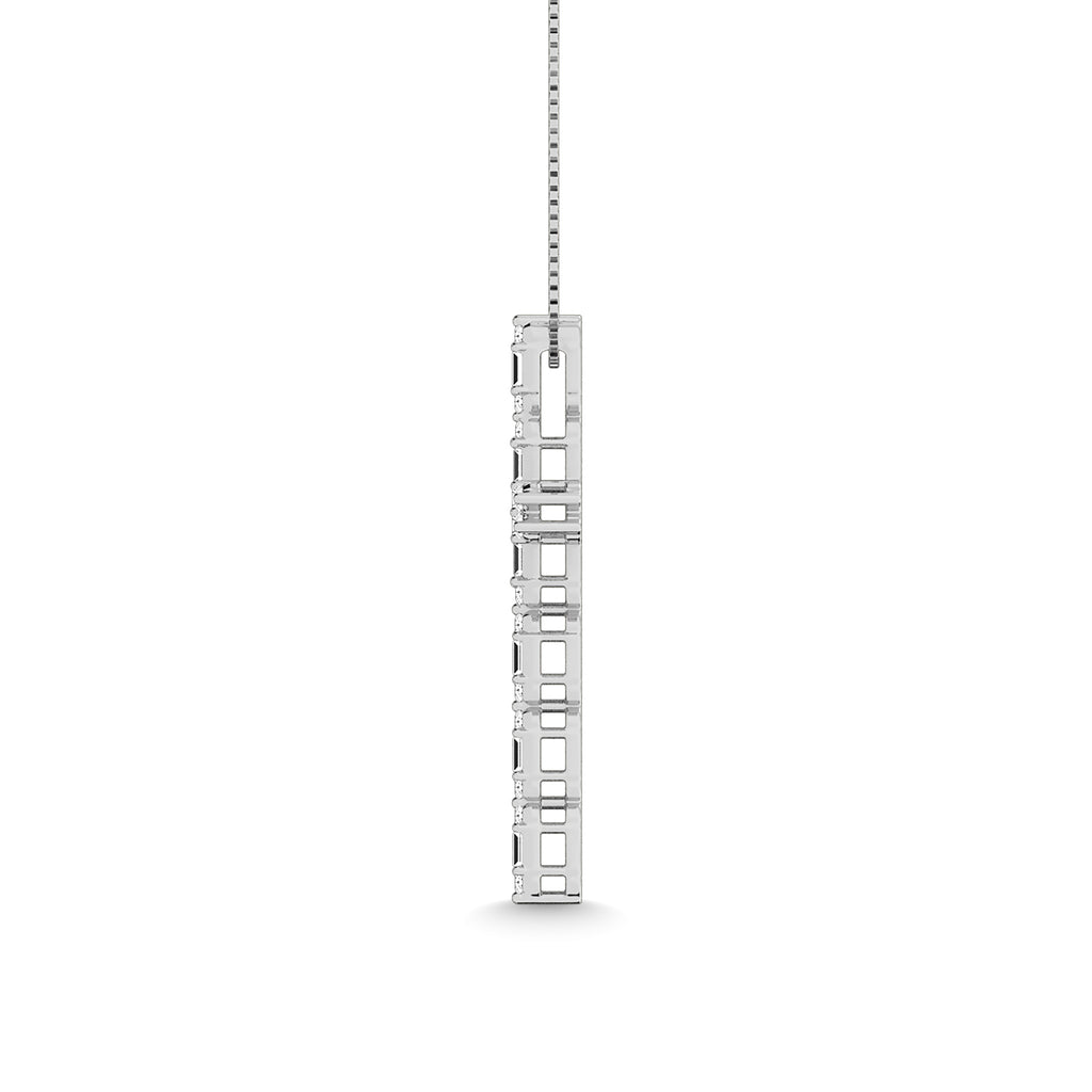 14K White Gold Diamond 1/2 Ct.Tw. Cross Pendant