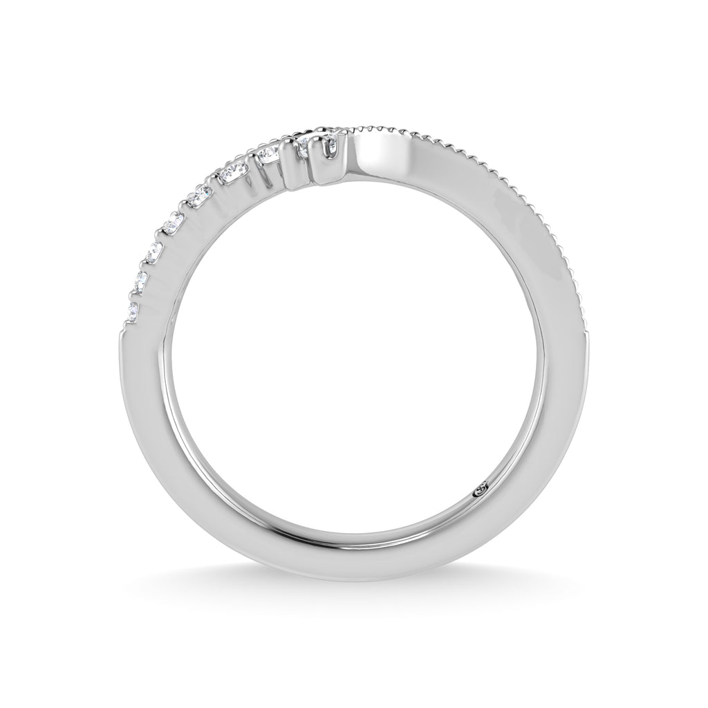 14K White Gold Diamond  3/8 Ct.Tw. Fashion Ring