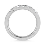 14K White Gold  7/8 Ct.Tw. Cross Over Band