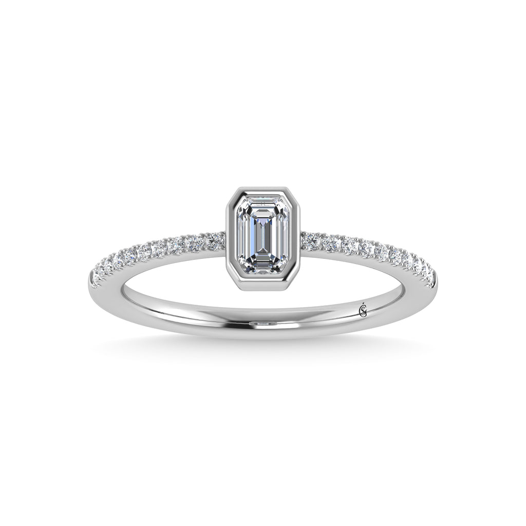 14K White Gold Diamond 3/8 Ct.Tw. Fashion Ring