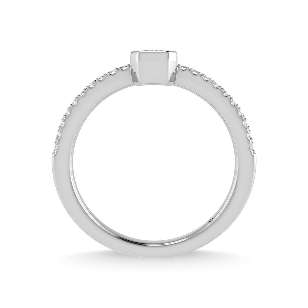 14K White Gold Diamond 3/8 Ct.Tw. Fashion Ring