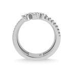 14K White Gold Diamond 1/4 Ct.Tw Bypass Ring