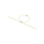 14K Yellow Gold Diamond 1/6 Ct.Tw. Cuban Bracelet