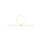 14K Yellow Gold Diamond 1/6 Ct.Tw. Cuban Bracelet