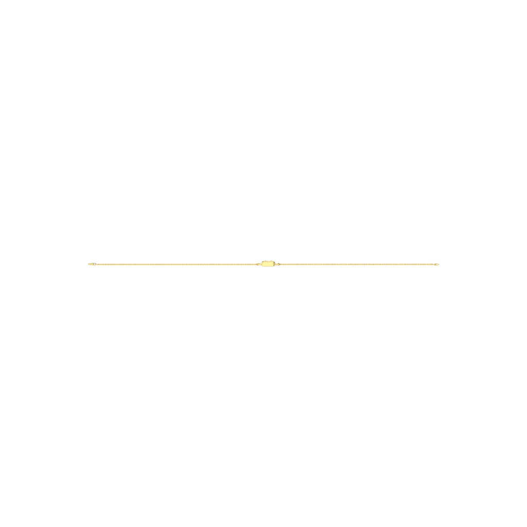14K Yellow Gold Diamond 1/6 Ct.Tw. Cuban Bracelet