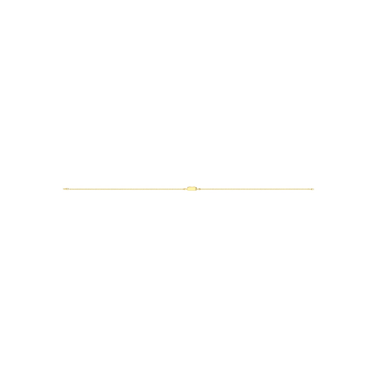 14K Yellow Gold Diamond 1/6 Ct.Tw. Cuban Bracelet