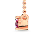 14K Rose Gold Diamond 1/2 Ct.Tw. And Ruby Necklace