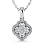 14K White Gold  1/2 Ct.Tw. Diamond Fashion Pendant