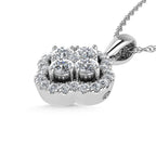 14K White Gold  1/2 Ct.Tw. Diamond Fashion Pendant