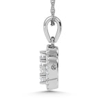 14K White Gold  1/2 Ct.Tw. Diamond Fashion Pendant