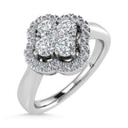 14K White Gold  1/2 Ct.Tw. Diamond Fashion Ring