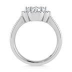 14K White Gold  1/2 Ct.Tw. Diamond Fashion Ring