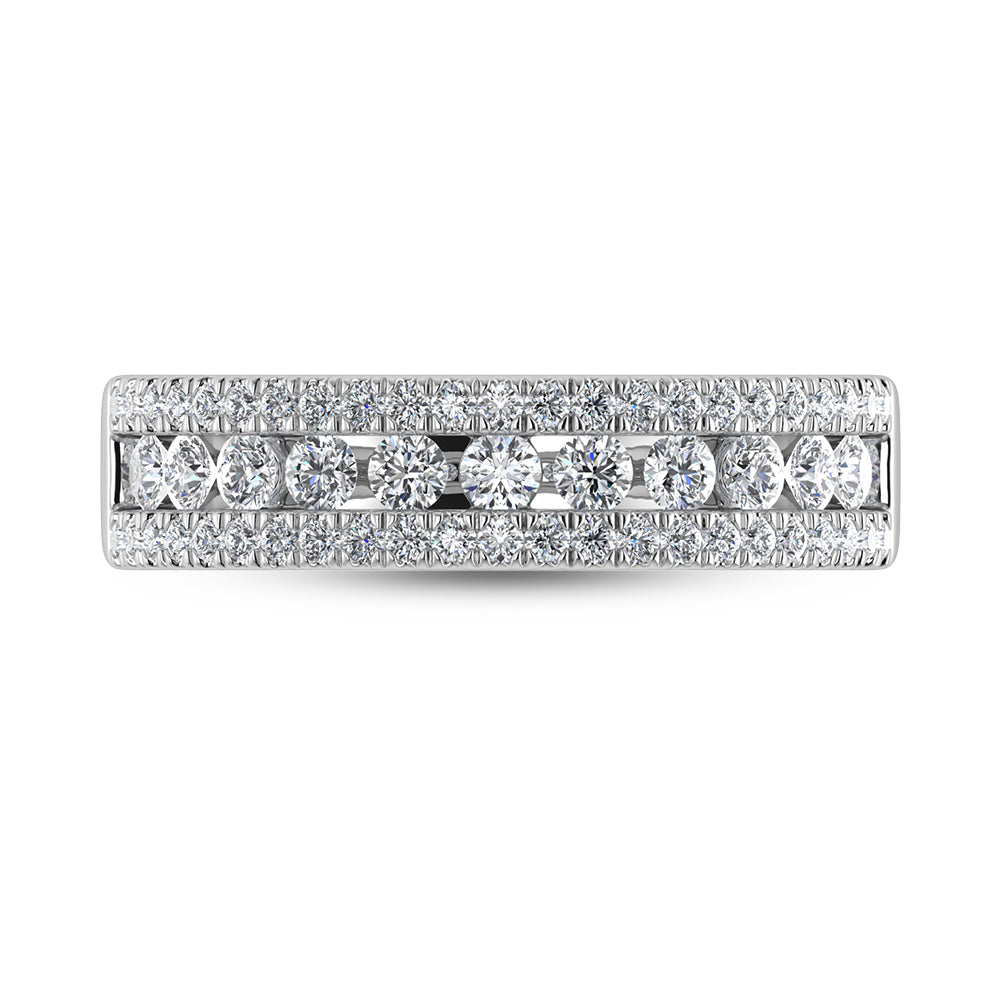 14K White Gold Diamond 7/8 Ct.Tw. Fashion Ring