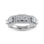 14K White Gold Diamond 1 1/3 Ct.Tw. Fashion Ring
