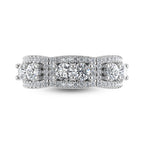 14K White Gold Diamond 1 1/3 Ct.Tw. Fashion Ring
