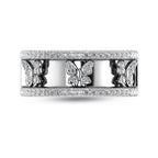 14K White Gold Diamond 1/3 Ct.Tw. Butterfly Fashion Ring