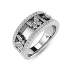 14K White Gold Diamond 1/3 Ct.Tw. Butterfly Fashion Ring