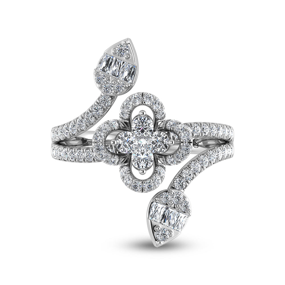 14K White Gold Diamond 7/8 Ct.Tw. Fashion Ring