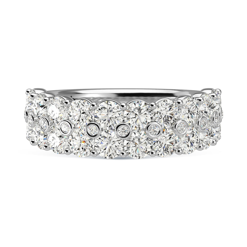 14K White Gold Diamond 2 Ct.Tw. Ladies Fashion Band