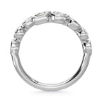 14K White Gold Diamond 1 3/8 Ct.Tw. Fancy Cut Fashion Ring