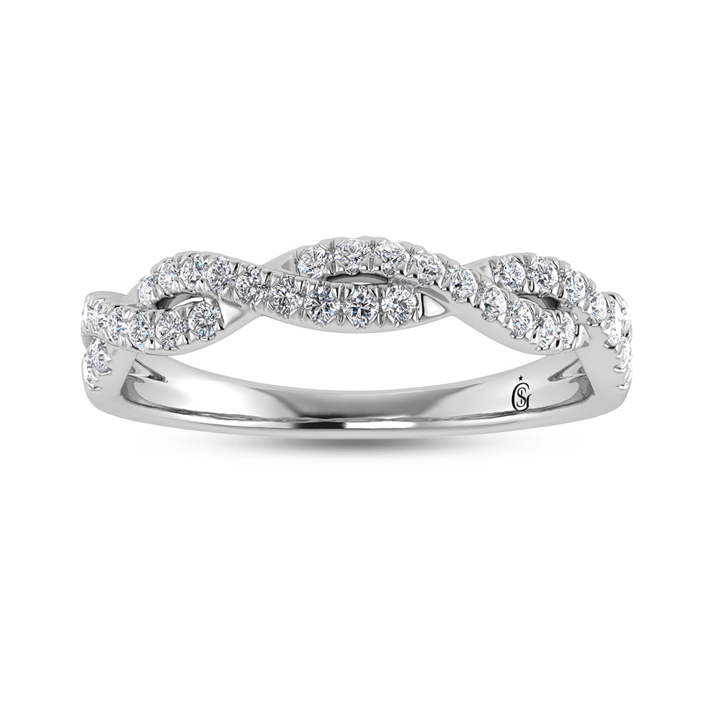 14K White Gold Diamond 1/4 Ct.Tw. Fashion Ring