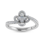 14K White Gold Diamond 3/8 Ct.Tw. Fashion Ring